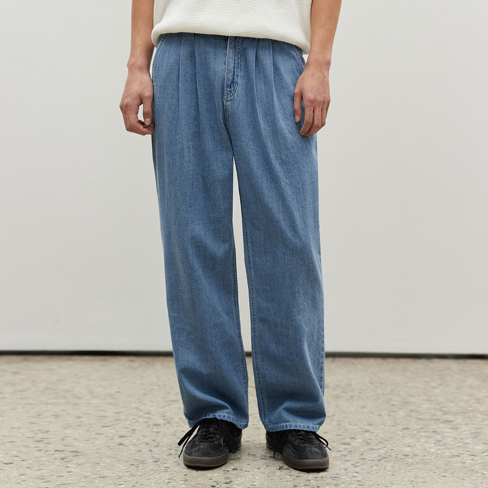 [여름원단]2Pleats Wide Jeans DCPT005Blue
